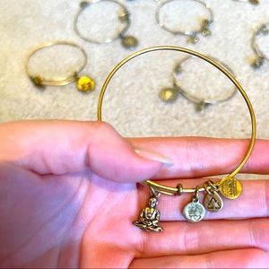 ALEX and ANI gold BUDDHA bangle